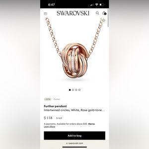 Rose gold Swarovski necklace